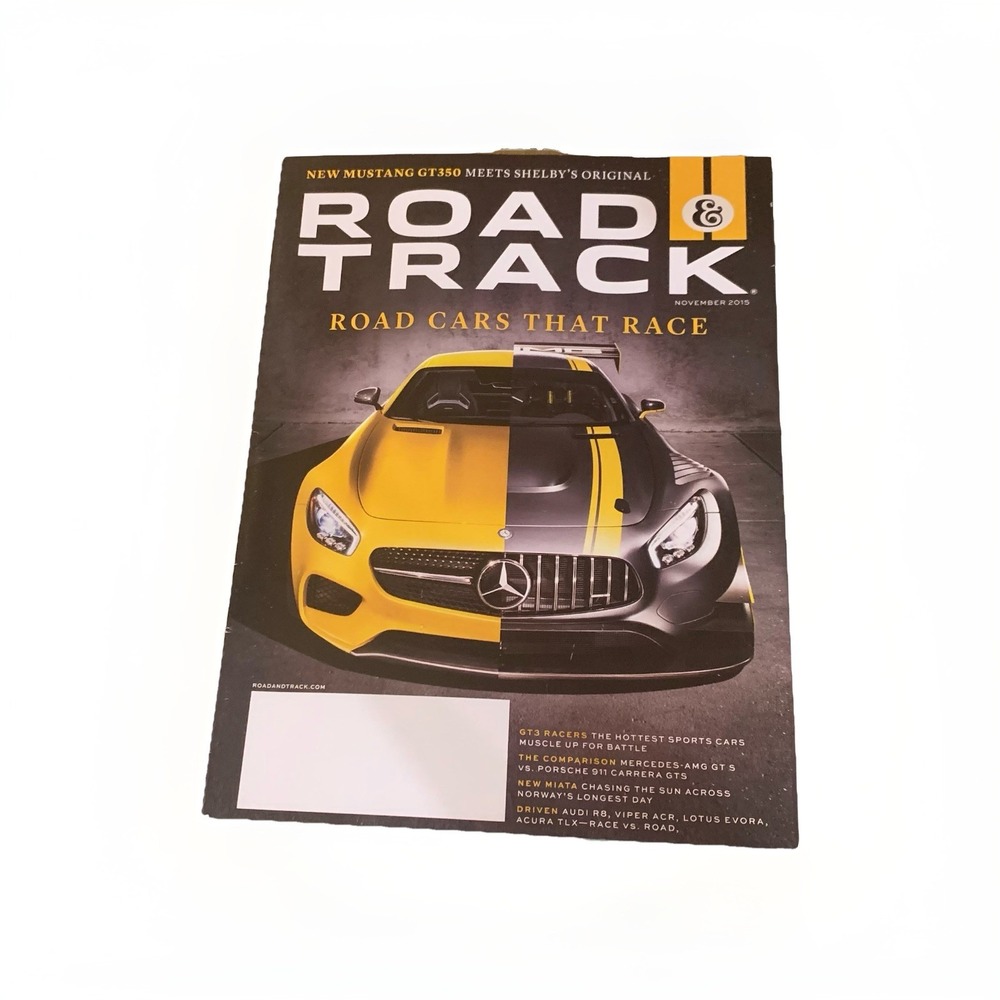 Road & Track November 2015 Road Cars That Race Mustang GT350R Acura TLX GT New